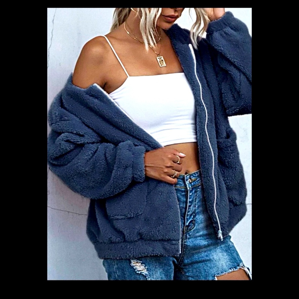 Teddy zip up jacket